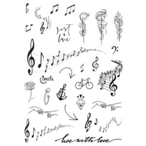 tatouage temporaire musique