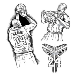 Tatouage Temporaire, semi-permanent Black mumba Kobe basketball