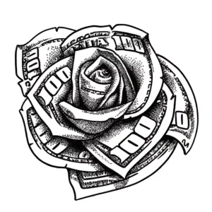 TattooZap Money Rose tattoo semi permanent