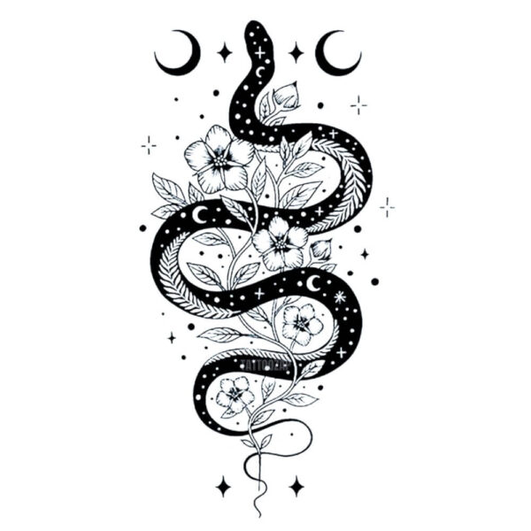Tatouage Temporaire, semi-permanent serpent