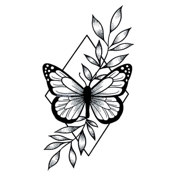 Tatouage Temporaire, semi-permanent papillon, floral