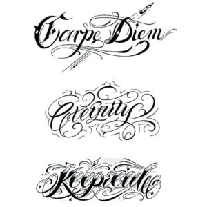 Tatouage Temporaire, semi-permanent carpe diem, eternity, keep real