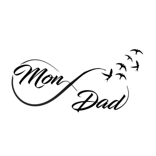 Tatouage temporaire semi-permanent tattoo mom dad