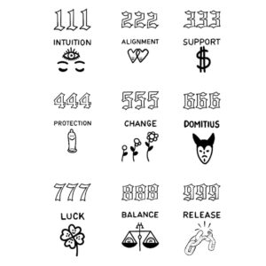 Tatouage temporaire semi-permanent tattoo spirituel, numéraux, numbers maroc