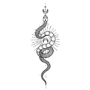 Tatouage temporaire semi-permanent tattoo snake, serpent, maroc