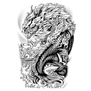 fury of a dragon tattoozap tatouage tattoo semi-permanent maroc