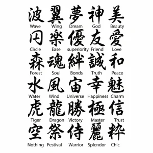 Spirit kanji set