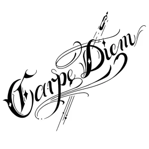 TattooZap carpe diem script tattoo semi permanent maroc